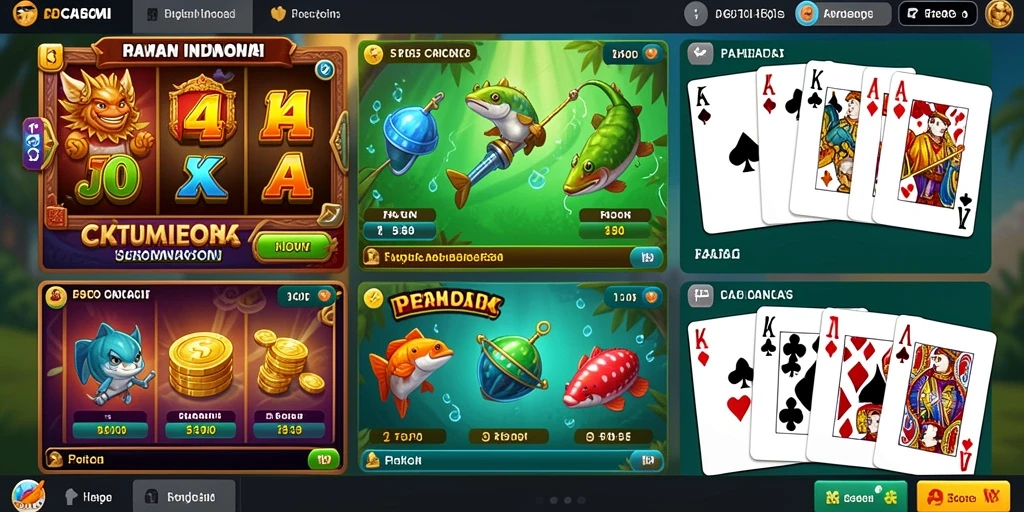 Screenshot menampilkan antarmuka permainan slot dengan grafik menarik.
